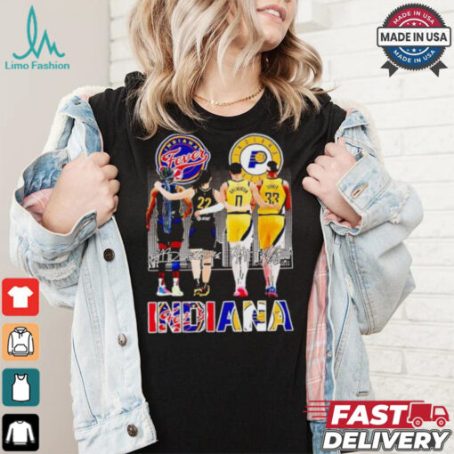 Indiana Fever Indiana Pacers deadly duo 2024 city skyline shirt