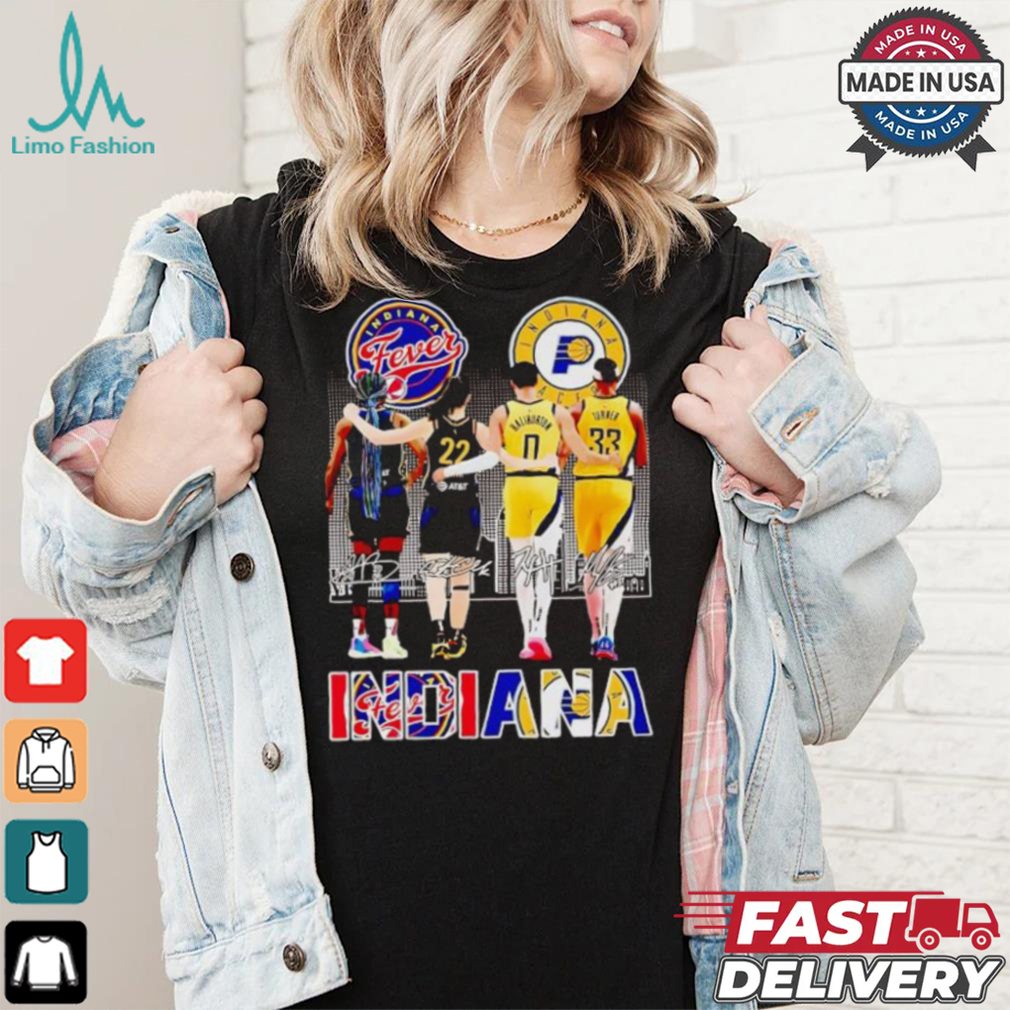 Indiana Fever Indiana Pacers deadly duo 2024 city skyline shirt Indiana Fever Indiana Pacers deadly duo 2024 city skyline shirt