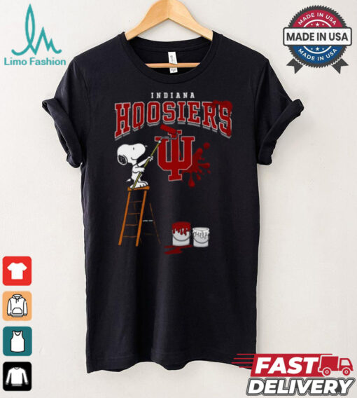 Indiana Hoosiers Snoopy Painting Shirt