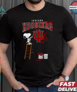 Indiana Hoosiers Snoopy Painting Shirt