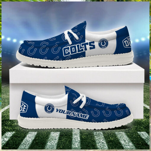 Indianapolis Colts 2024 Version Personalized Hey Dude Shoes