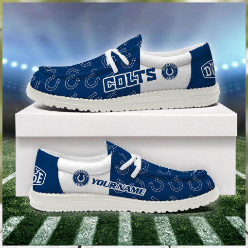 Indianapolis Colts 2024 Version Personalized Hey Dude Shoes