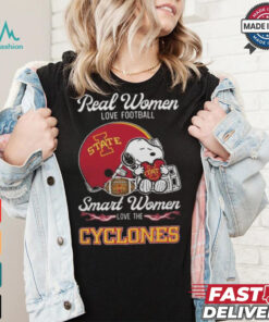 Iowa State Cyclones x Snoopy Real Women Love Football Smart Women Helmet 2024 T shirt