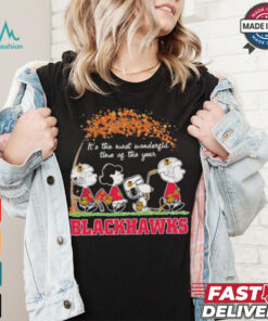 It’s The Most Wonderful Time Of The Year Peanuts Characters X Chicago Blackhawks Shirt
