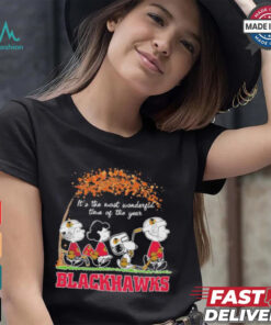 It’s The Most Wonderful Time Of The Year Peanuts Characters X Chicago Blackhawks Shirt