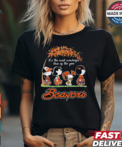 It’s The Most Wonderful Time Of The Year Peanuts Characters X Oregon State Beavers Shirt