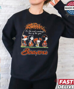 It’s The Most Wonderful Time Of The Year Peanuts Characters X Oregon State Beavers Shirt