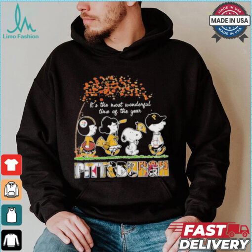 It’s The Most Wonderful Time Of The Year Peanuts Characters X Pittsburgh Sports Teams Shirt