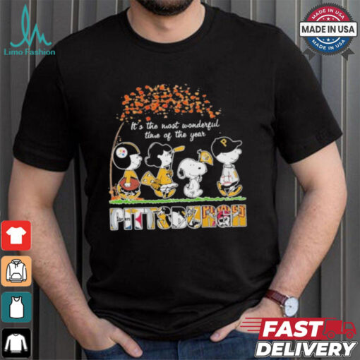 It’s The Most Wonderful Time Of The Year Peanuts Characters X Pittsburgh Sports Teams Shirt