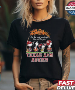 It’s The Most Wonderful Time Of The Year Peanuts Characters X Texas A&M Aggies Shirt
