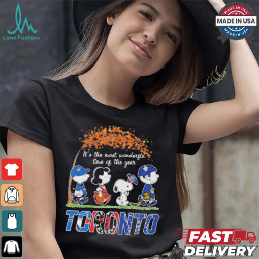 It’s The Most Wonderful Time Of The Year Peanuts Characters X Toronto Sports Teams Shirt
