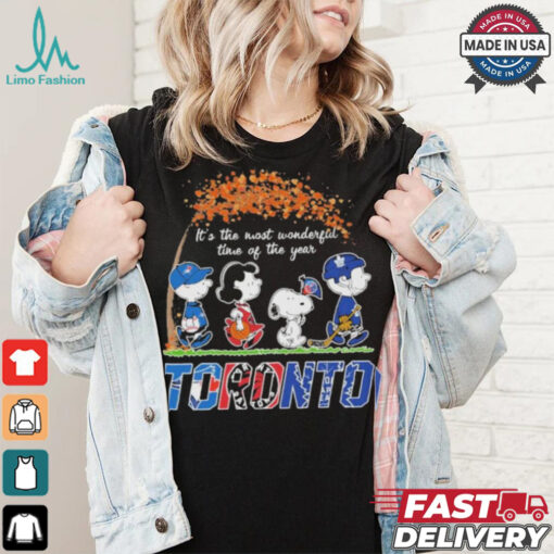 It’s The Most Wonderful Time Of The Year Peanuts Characters X Toronto Sports Teams Shirt