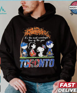 It’s The Most Wonderful Time Of The Year Peanuts Characters X Toronto Sports Teams Shirt