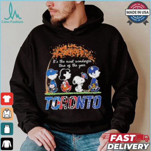 It’s The Most Wonderful Time Of The Year Peanuts Characters X Toronto Sports Teams Shirt