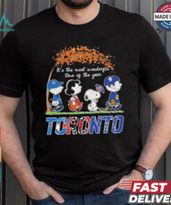 It’s The Most Wonderful Time Of The Year Peanuts Characters X Toronto Sports Teams Shirt