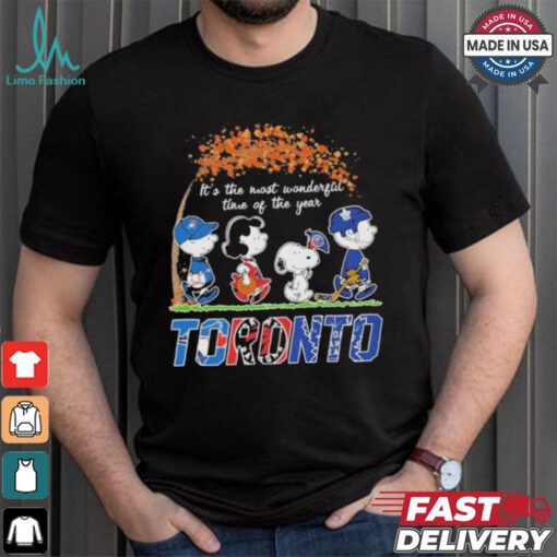 It’s The Most Wonderful Time Of The Year Peanuts Characters X Toronto Sports Teams Shirt
