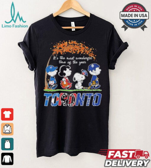 It’s The Most Wonderful Time Of The Year Peanuts Characters X Toronto Sports Teams Shirt