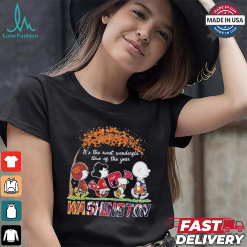 It’s The Most Wonderful Time Of The Year Peanuts Characters X Washington Sports Teams Shirt