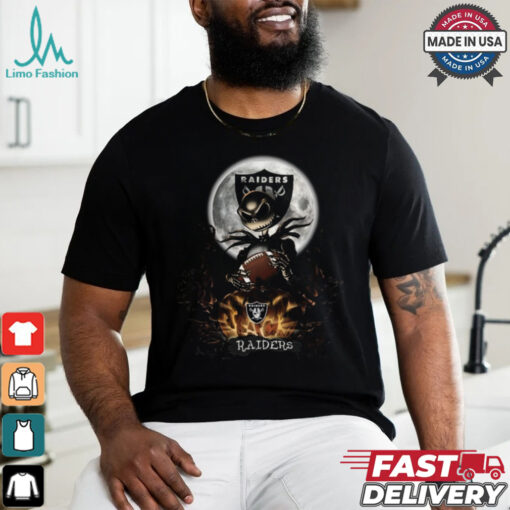 Jack Skellington Las Vegas Raiders Halloween Is Coming 2024 Shirt