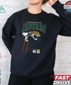 Jacksonville Jaguars Snoopy Painting Shirt, hoodie, sweater, long sleeve and tank top Jacksonville Jaguars Snoopy Painting Shirt