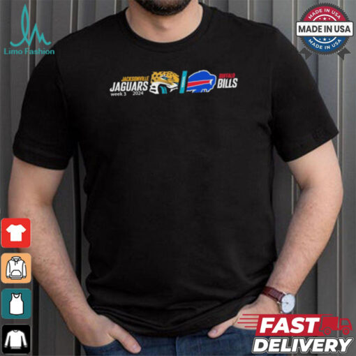 Jacksonville Jaguars vs. Buffalo Bills 2024 NFL Battle Week 3 Shirt