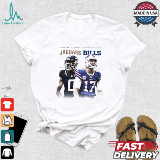 Jaguars at Bills game day Gabe Davis vs Josh Allen shirt