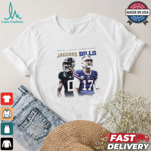 Jaguars at Bills game day Gabe Davis vs Josh Allen shirt