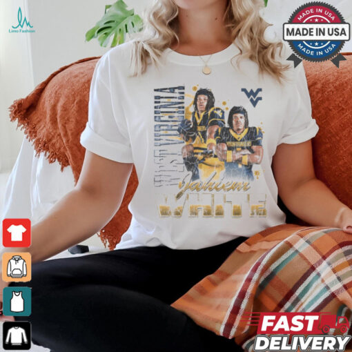 Jahiem White West Virginia Mountaineers 90s Retro Graphic t shirt