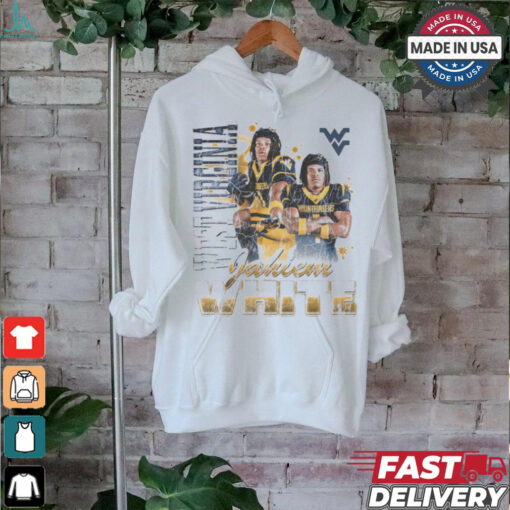 Jahiem White West Virginia Mountaineers 90s Retro Graphic t shirt