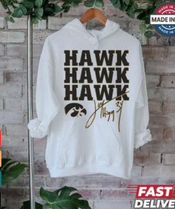 Jay Higgins Iowa Hawkeyes Hawk Hawk Hawk Signature t shirt