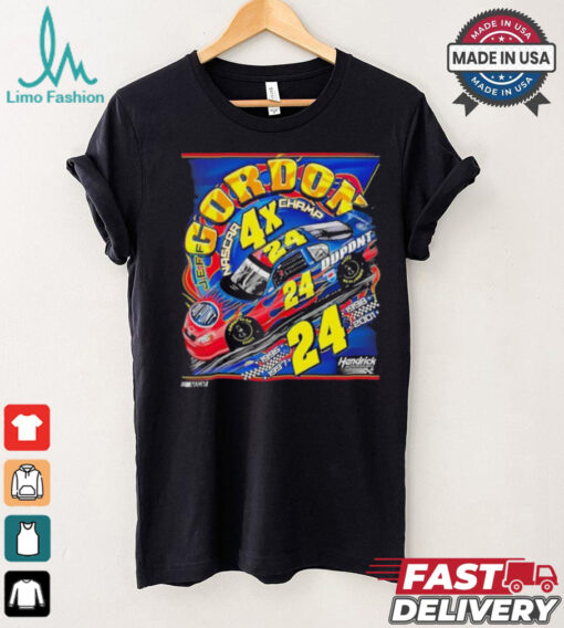 Jeff Gordon #24 4X NASCAR Champ Dupont Black T shirt