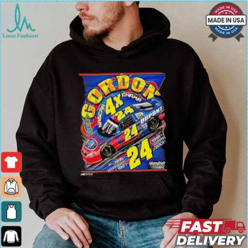 Jeff Gordon #24 4X NASCAR Champ Dupont Black T shirt