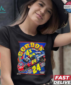 Jeff Gordon #24 4X NASCAR Champ Dupont Black T shirt
