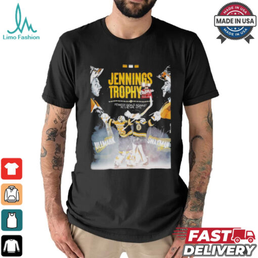 Jennings Trophy Champs Fewest Goals Against In The Nhl Linus Ullmark And Jeremy Swayman 2024 Shirt