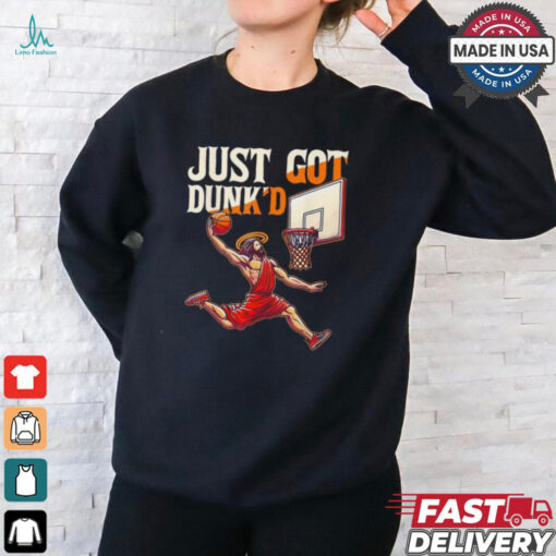 Jesus Basketball Just Got Dunked Jesus Dunking Baptism Playing Basketball 2024 Shirt