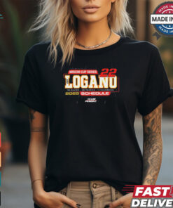 Joey Logano Team Penske 2025 NASCAR Cup Series Schedule 36 Races 28 Tracks 1 Champion t shirt