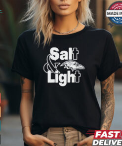 John Harbaugh Wearing Salt And Light Baltimore Ravens T shirts