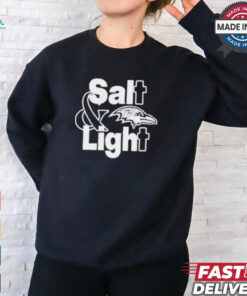 John Harbaugh Wearing Salt And Light Baltimore Ravens T shirts