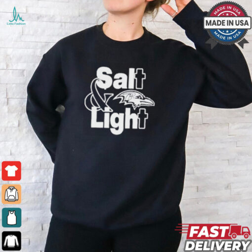 John Harbaugh Wearing Salt And Light Baltimore Ravens T shirts