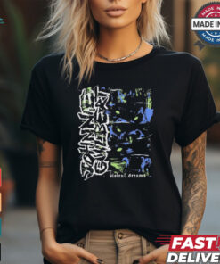 Johnnieguilbert Violent Dream Wolf Blue Green t shirt