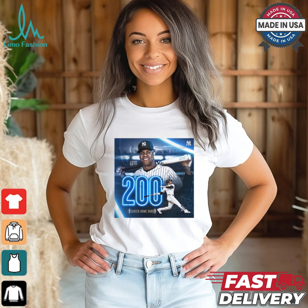 Juan Soto New York Yankees 200 Career HR Poster t shirt Juan Soto New York Yankees 200 Career HR Poster t shirt