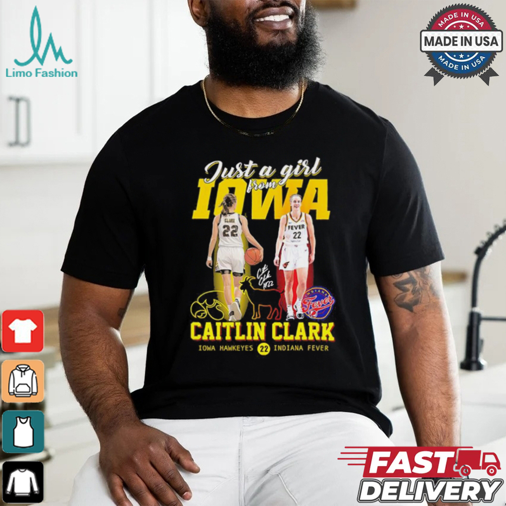Just a girl from Iowa Caitlin Clark signature goat logo shirt Just a girl from Iowa Caitlin Clark signature goat logo shirt