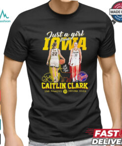Just a girl from Iowa Caitlin Clark signature goat logo shirt