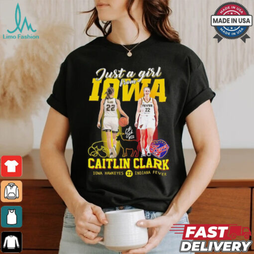 Just a girl from Iowa Caitlin Clark signature goat logo shirt