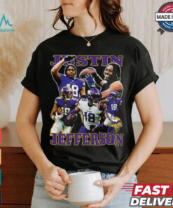 Justin Jefferson Retro Collage T Shirt