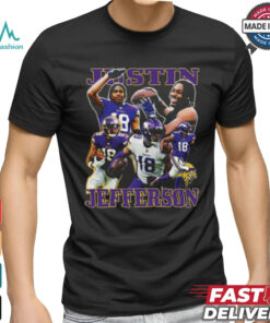 Justin Jefferson Retro Collage T Shirt