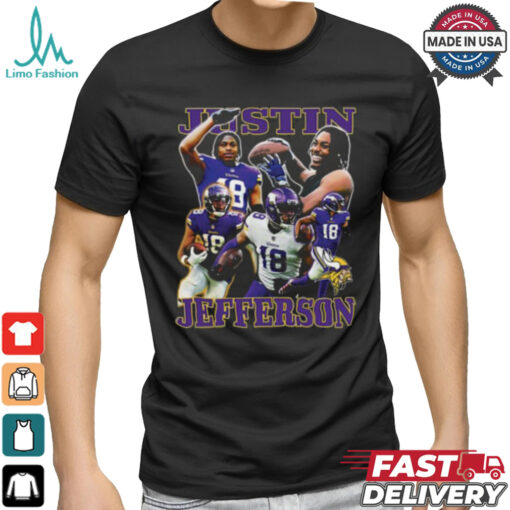 Justin Jefferson Retro Collage T Shirt