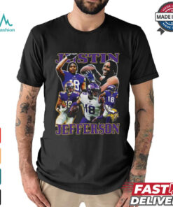 Justin Jefferson Retro Collage T Shirt