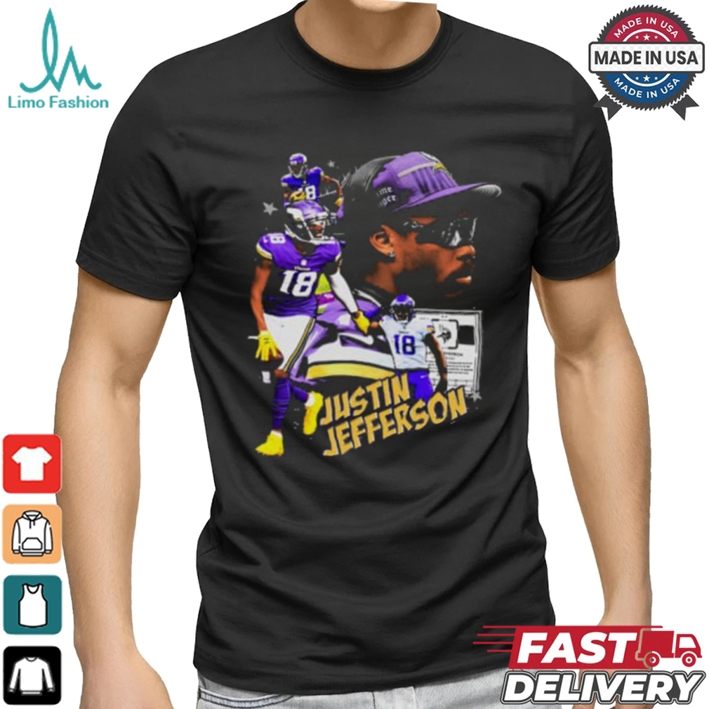 Justin Jefferson Vintage Collage T Shirt Justin Jefferson Vintage Collage T Shirt