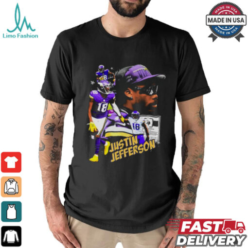 Justin Jefferson Vintage Collage T Shirt